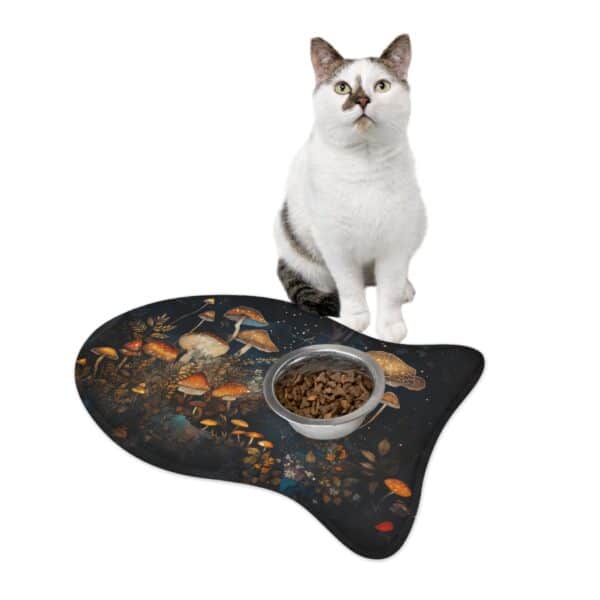 Enchanted Forest Mushroom Pet Feeding Mat Dog Lovers Magical Fairycore Cat Lover Gift Fall Woodlands Aesthetics Fantasy Mushroom Pet Decor - Image 7