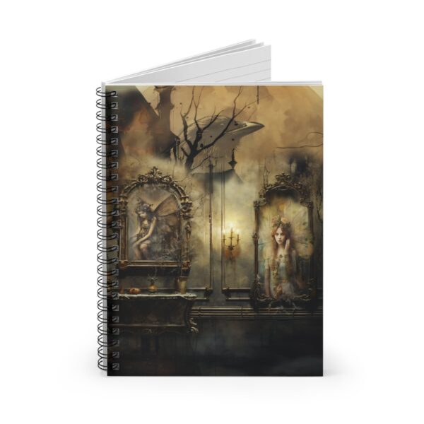 Gothic Dark Fae Soft Cover Journal Gift Dark Academia Victorian Haunted House Vintage Dream Diary Fantasy Raven Fairy Halloween Samhain 6x8" - Image 3