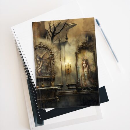 Gothic Dark Fae Journal Gift Dark Academia Victorian Haunted House Vintage Dream Diary Fantasy Raven Fairy Halloween Samhain Journal 5"x7"