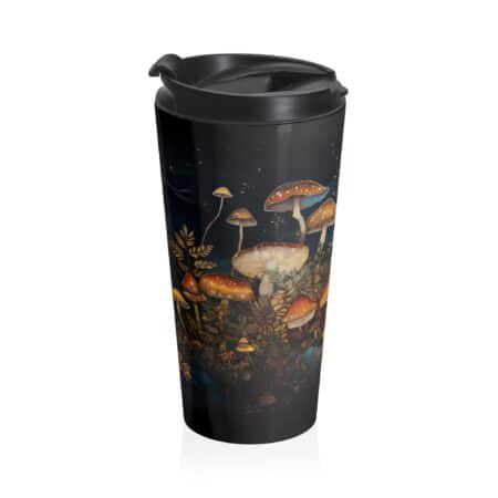 Enchanted Forest Mushrooms Tumbler Gift for Her 15oz Travel Tumbler Magical Fairycore Fall Woodlands Aesthetics Fantasy Mushroom Tumbler Mug