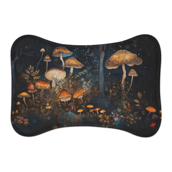 Enchanted Forest Mushroom Pet Feeding Mat Dog Lovers Magical Fairycore Cat Lover Gift Fall Woodlands Aesthetics Fantasy Mushroom Pet Decor - Image 2