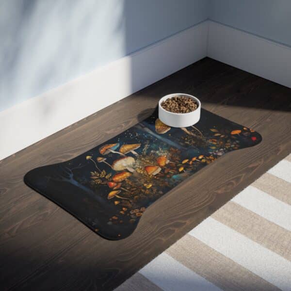 Enchanted Forest Mushroom Pet Feeding Mat Dog Lovers Magical Fairycore Cat Lover Gift Fall Woodlands Aesthetics Fantasy Mushroom Pet Decor - Image 6