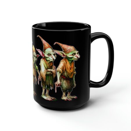 Goblin Mug for Halloween Gift Friendly Goblins Gift Mug Goblincore Monster Halloween 15oz Black Ceramic Coffee Mug Spooky Goblins Tea Mug