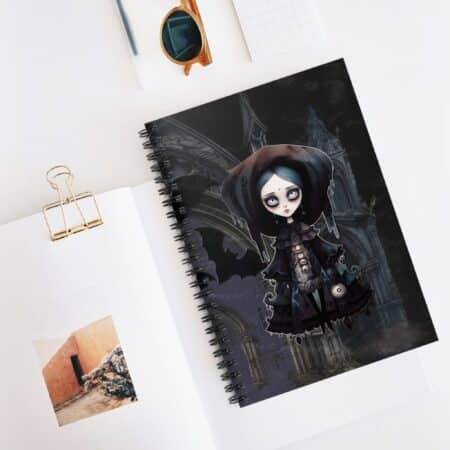 Whimsigoth Witchy Notebook Gift for Her Victorian Vintage Art Blank Soft Cover Notebook Dark Fantasy Dream Diary Halloween Samhain Gift 6x8"