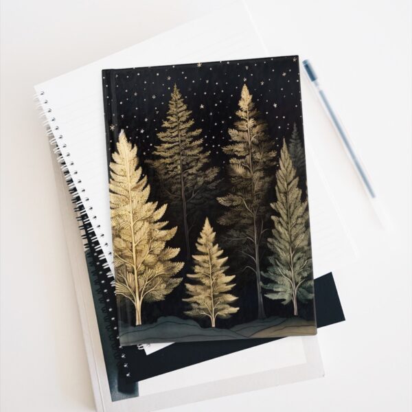 Winter Forest Sketchbook Journal Gift Whimsical Vintage Art Fall Trees Hard Cover Journal Dark Forest Dream Diary Notebook Woodlands 5"x7"