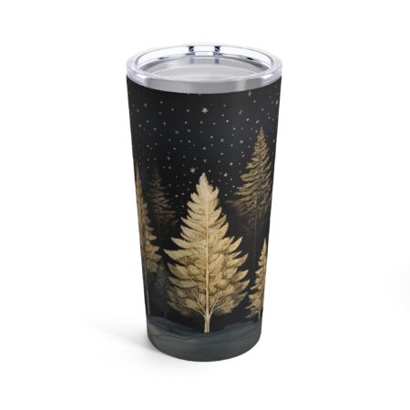 Winter Forest Tumbler Gift Whimsical Vintage Art Fall Trees 20oz Travel Tumbler Dark Forest Coffee Tea Mug Gift Woodlands Aesthetic Tumbler