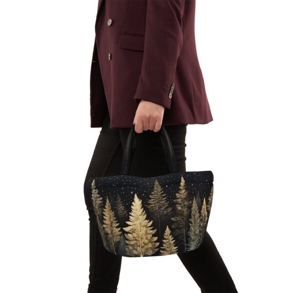Winter Forest Soft Touch Neoprene Lunch Bag Gift Whimsical Vintage Art Fall Trees Lunch Box Tote Dark Forest Teachers Students Travel Tote - Image 6