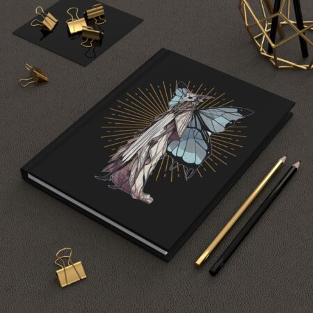 Moth Humanoid Fantasy Art Deco Dark Academia Aesthetic Otherkin Moth Hybrid Hard Cover Journal Woodlands Fantasy Magical Dark Forest Gift