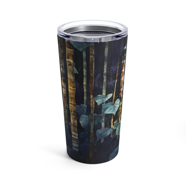 Morning Glory Flowers Tumbler Gift for Her September Birth Flower 20oz. Travel Mug Woodlands Dark Floral Insulated Stainless Steel Tumbler - Image 2