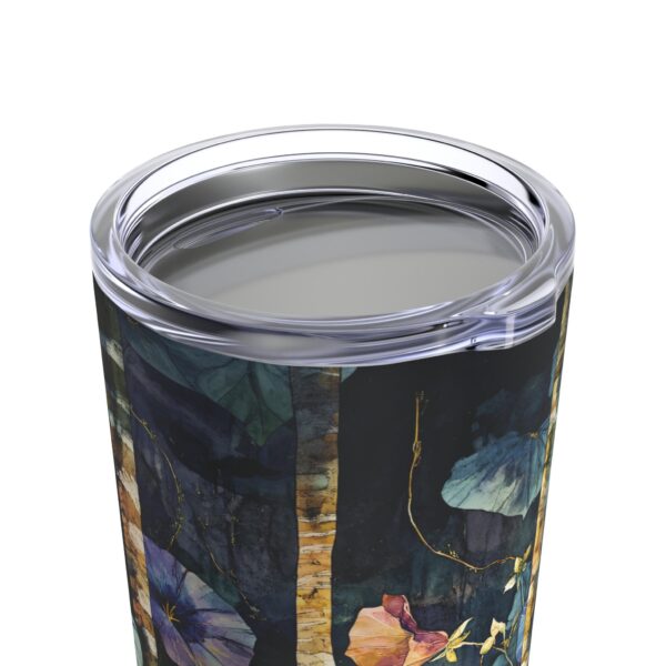 Morning Glory Flowers Tumbler Gift for Her September Birth Flower 20oz. Travel Mug Woodlands Dark Floral Insulated Stainless Steel Tumbler - Image 6