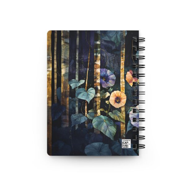 Morning Glory Softcover Journal September Birth Flower Dream Diary Gift for Her Woodlands Floral Blank Lined Journal Spiral Notebook 5"x7" - Image 3