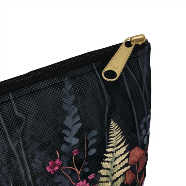 Fantasy Mushroom Garden Cosmetic Pouch Gift for Her Enchanted Forest Accessory Travel Pouch Gift Dark Floral Travel Mug Woodlands Flowers - Image 4