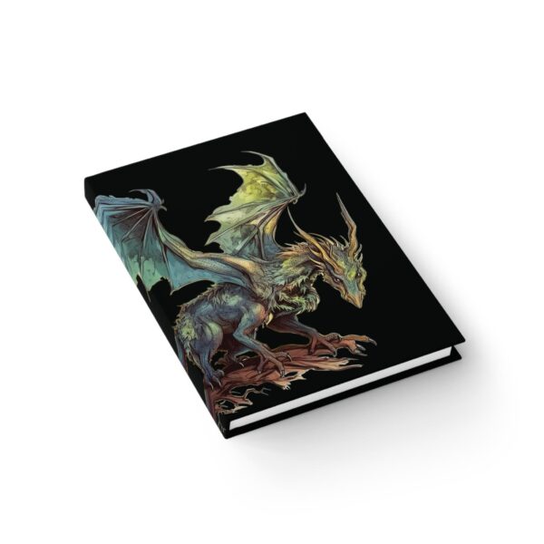 Dark Forest Dragon Hardcover Journal Sketchbook Gift for Dragon Lovers Dream Diary Fantasy Green Dragon Enchanted Forest Blank Journal 5x7" - Image 4