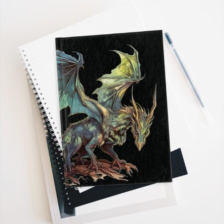 Dark Forest Dragon Hardcover Journal Sketchbook Gift for Dragon Lovers Dream Diary Fantasy Green Dragon Enchanted Forest Blank Journal 5x7"