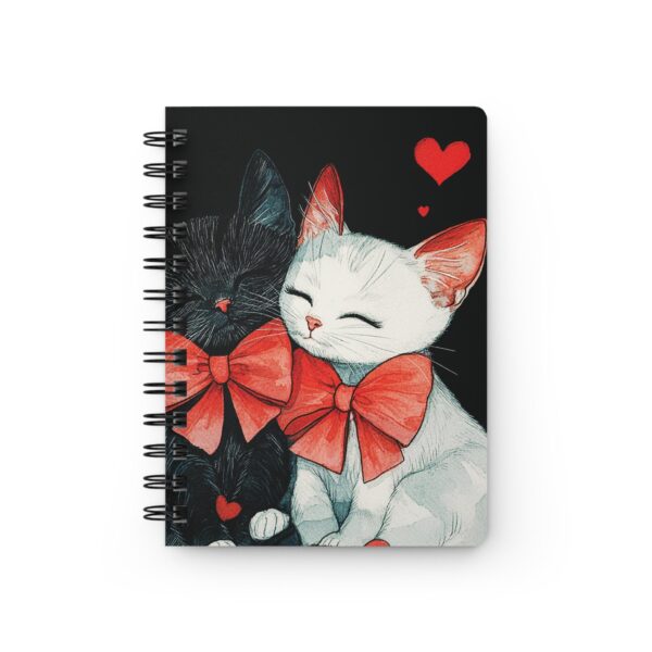 Cute Valentine's Cat Soft Cover Journal Gift for Her Kitten Valentine Dream Diary Hearts and Bows Coquette Kittens Love Kitty Cat Lovers 5x7 - Image 2