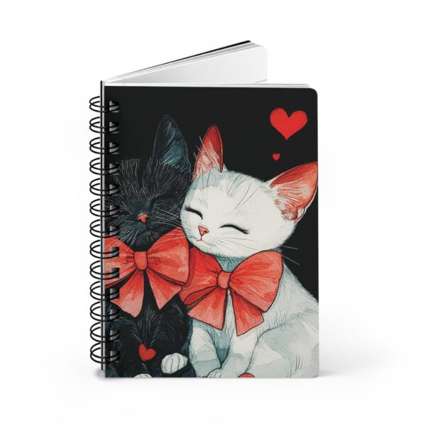 Cute Valentine's Cat Soft Cover Journal Gift for Her Kitten Valentine Dream Diary Hearts and Bows Coquette Kittens Love Kitty Cat Lovers 5x7 - Image 6